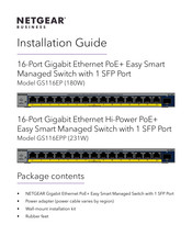 NETGEAR GS116EP Installation Manual