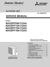 Mitsubishi Electric American Standard NAXSPF15A112AA Service Manual