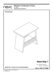 Next BRONX 211403 Assembly Instructions Manual