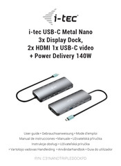 i-tec C31NANOTRIPLEDOCKPD User Manual