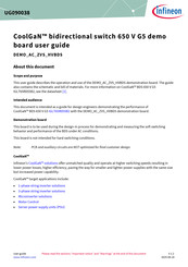 Infineon DEMO AC ZVS HVBDS User Manual