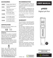 Milwaukee pH600 User Manual