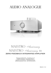 Audio Analogue maestro Annivesary RR Owner's Manual