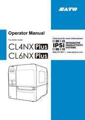 Sato CL4NX Plus Operator's Manual
