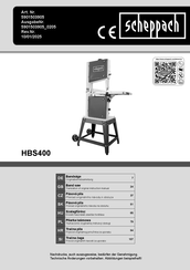 Scheppach HBS400 Translation Of Original Instruction Manual