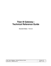 Ositech TITAN III 4G Technical Reference Manual