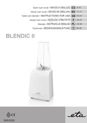 eta BLENDIC II Instructions For Use Manual
