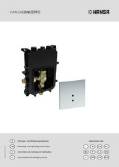 Hansa ELECTRA 09450170 Mounting And Operating Instructions