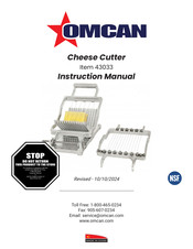 Omcan 43033 Instruction Manual