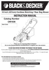 Black & Decker CM1836 Instruction Manual