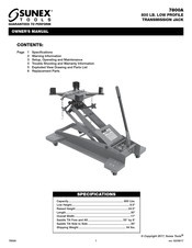 Sunex Tools 7800A Owner's Manual