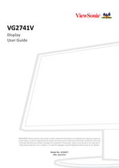 ViewSonic VG2741V User Manual