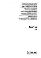 DAB evp OEM Instruction For Installation And Maintenance