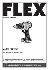 Flex FXA1251 Operator's Manual