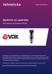 Vox FS-219S Operating Instructions Manual