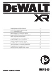 DeWalt XR DGN845 Original Instructions Manual