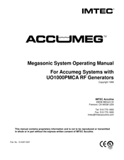 IMTEC ACCUMEG UO1000PMCA Operating Manual
