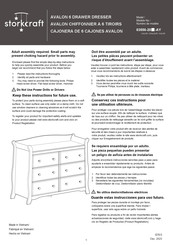 Storkcraft Avalon 6 Drawer Dresser 03556-20 AY Series Manual