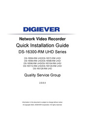 Digiever DS-16596-RM UHD Quick Installation Manual