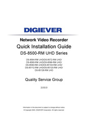 Digiever DS-8596-RM UHD Quick Installation Manual