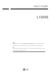 LG FLATRON L1550S User Manual