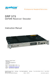 Blankom DRP 375 Instruction Manual