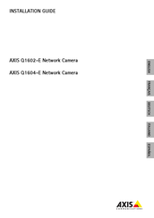Axis q1602-e Installation Manual