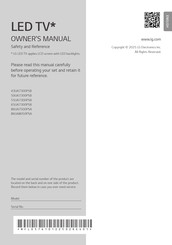 LG 86UA8050PSA Owner's Manual