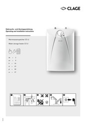 clage S 5-U Operating And Installation Instructions