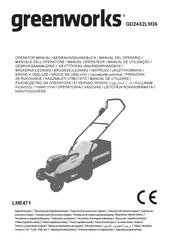 GreenWorks GD24X2LM36 Operator's Manual