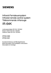 Siemens IR-64K Brief Description And Installation Instructions