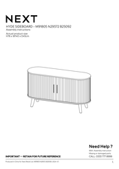 Next HYDE M91805 Assembly Instructions Manual