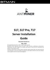 BITMAIN ANTMINER 17 Series Installation Manual