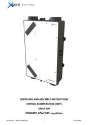 Xvent XF1-020-ECS0ERXAC-0A0 Operating & Assembly Instructions