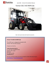 Tektite Yanmar Yan425-01 ROPS Cab Installation Manual