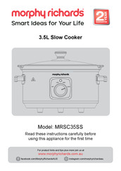 Morphy Richards MRSC35SS Instructions Manual