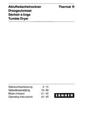 ZANKER Thermat R Operating Instructions Manual