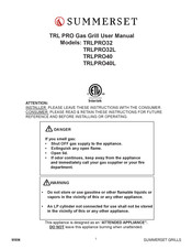 Summerset TRLPRO40L User Manual