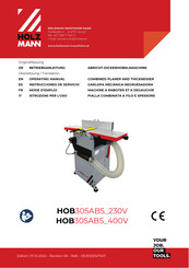 HOLZMANN MASCHINEN HOB305ABS 400V Operating Manual