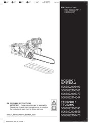 Mac allister MCS2200 Original Instructions Manual