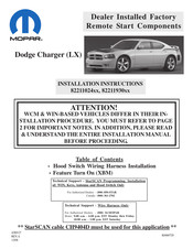 Mopar 82211024 Series Installation Instructions Manual