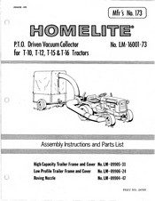 Homelite T-12 Assembly Instructions And Parts List