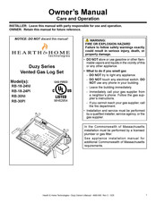 Hearth and Home Technologies Duzy RB-18-24PI Owner's Manual