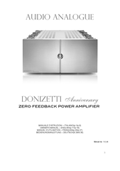 Audio Analogue Donizetti Anniversary Owner's Manual
