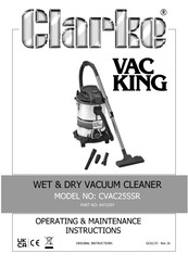Clarke 6471097 Operating & Maintenance Instructions