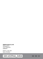 Silvercrest SPCS 2000 A1 Short Manual