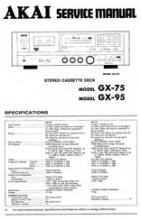 Akai GX-95 Service Manual