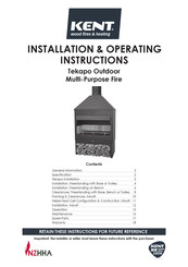 KENT Tekapo KWF292-5912 Installation & Operating Instructions Manual