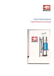 Klotz Syringe Original Operating Manual