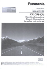 Panasonic CX-DP880U - CD Changer Operating Instructions Manual